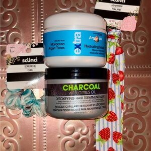 Hair Bundle: Jheri Redding Argan Oil & Hair Chemist Detoxifying Masque+2 Scuncii